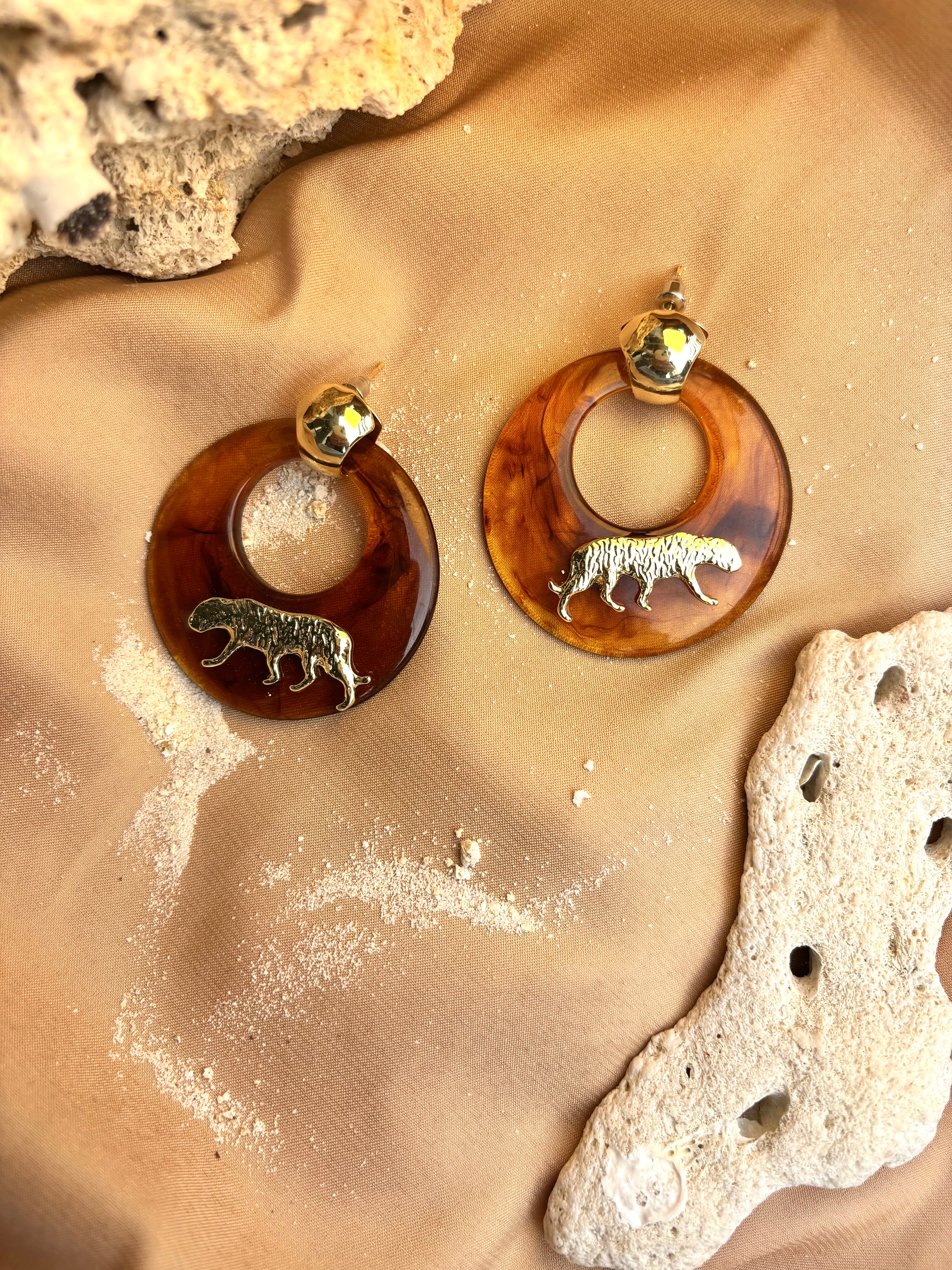 Golden Panther Hoops